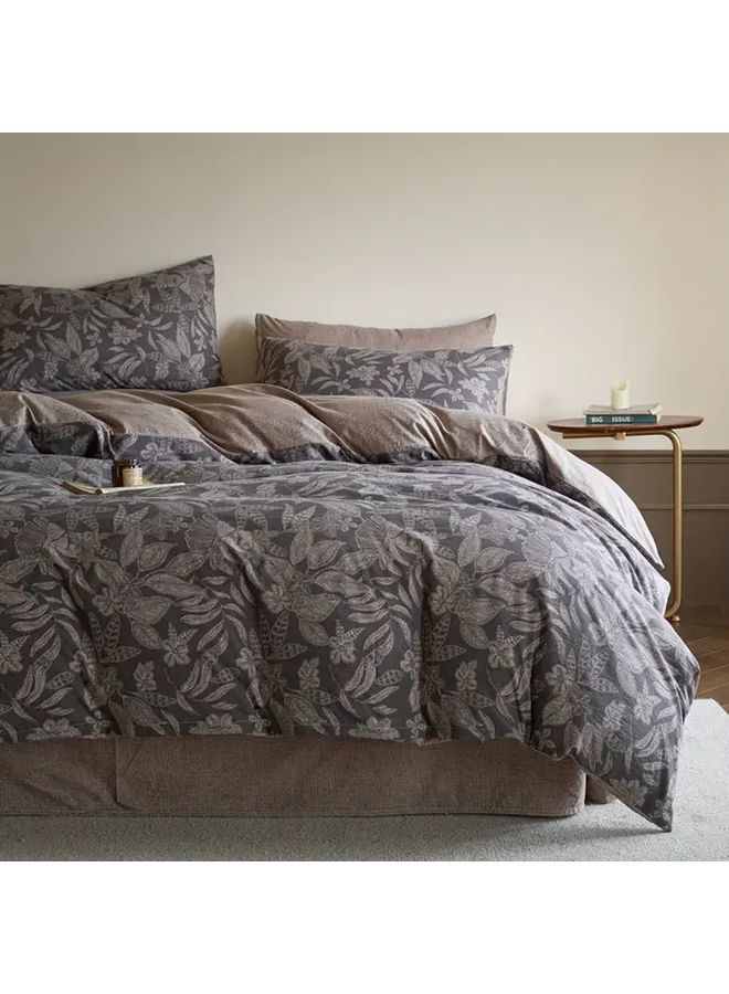 Jingqiu Linen Floral Retro Duvet Cover 78 74x90 55 Inches Soft Breathable Bedding - Image 2